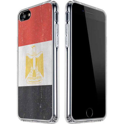 Egyptian Flag Distressed iPhone SE (2nd & 3rd Gen) Clear Case